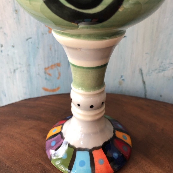 Two “Acadian” vintage ceramic wine glasses, studio art pottery - Picture 5 of 10